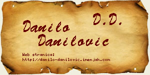 Danilo Danilović vizit kartica